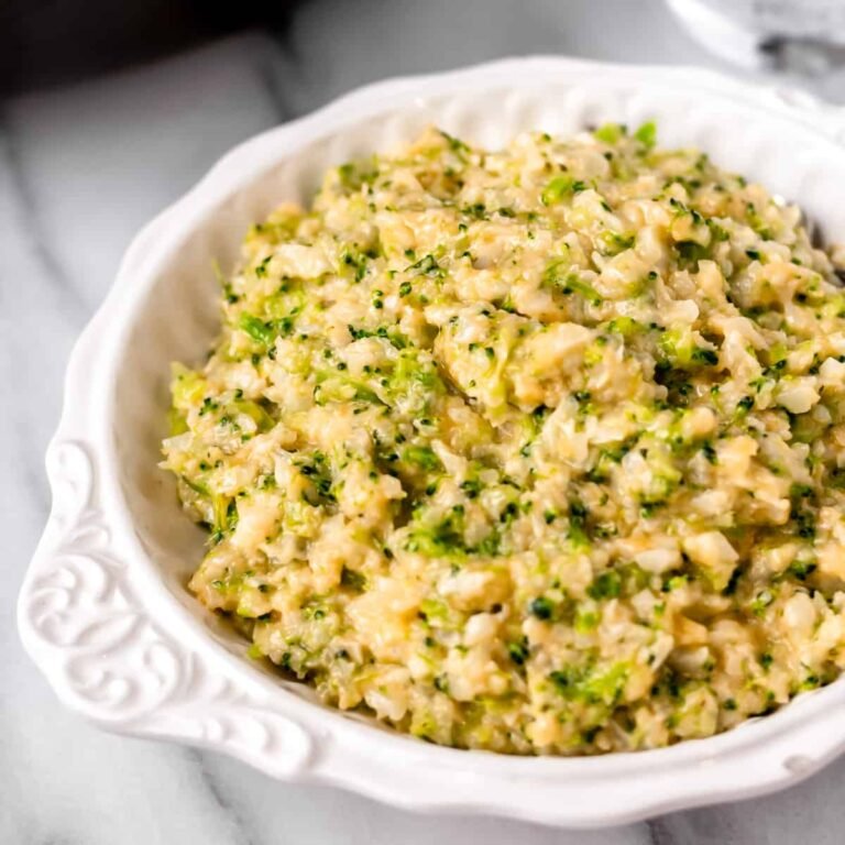 Cheesy Broccoli Cauliflower Rice Recipe