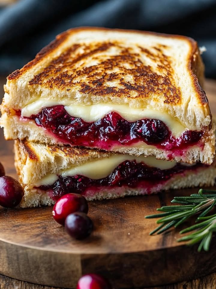 Cranberry Brie and Mozzarella Grilled Cheese Recipe