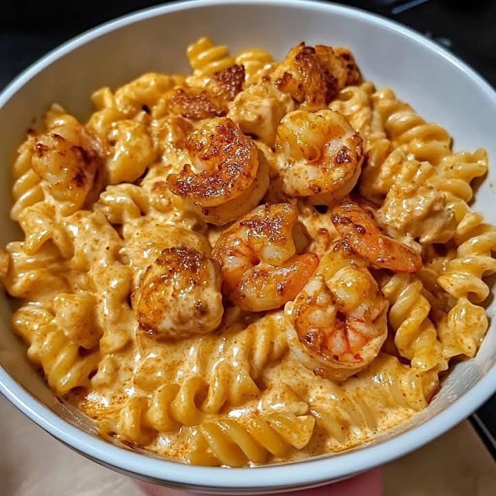 Creamy Cajun Chicken and Shrimp Pasta Recipe