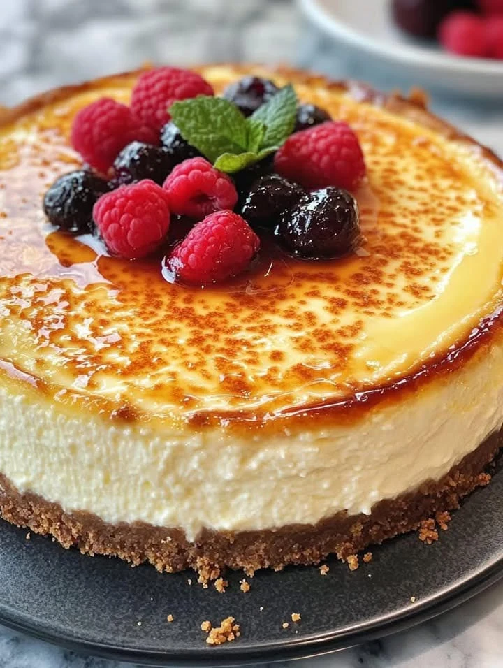 Crème Brûlée Cheesecake finished
