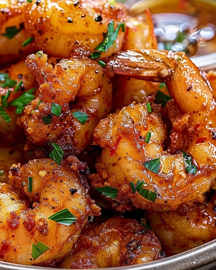 Crispy Honey-Glazed Shrimp finished