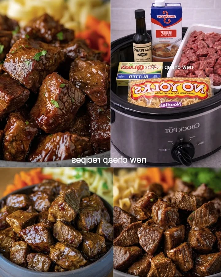 CROCKPOT STEAK BITES finished