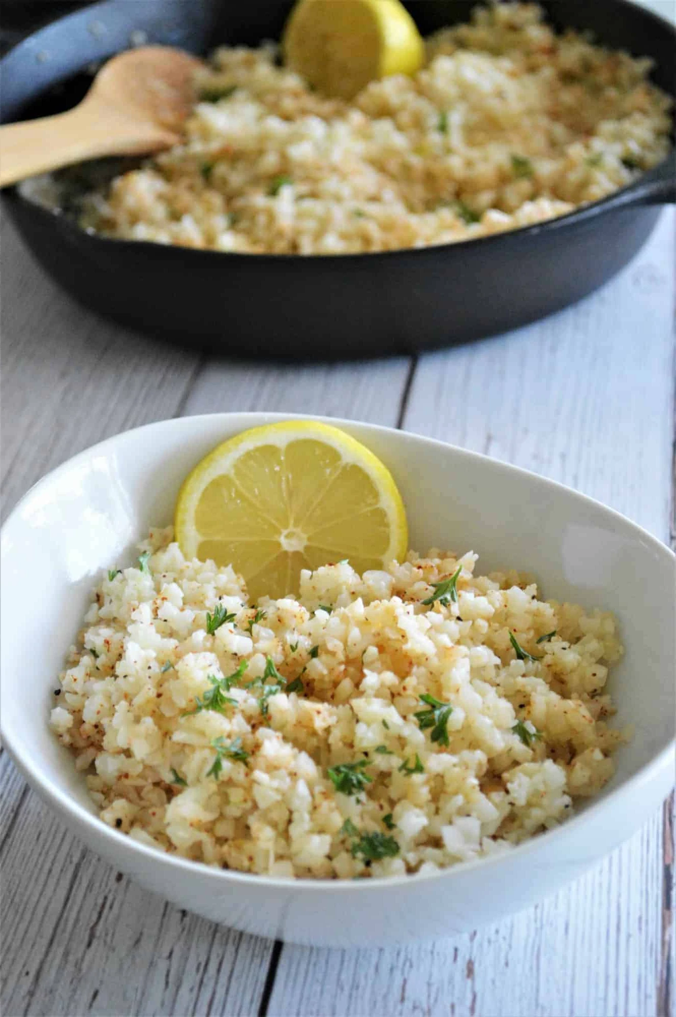 Garlic Butter Cauliflower Rice finished