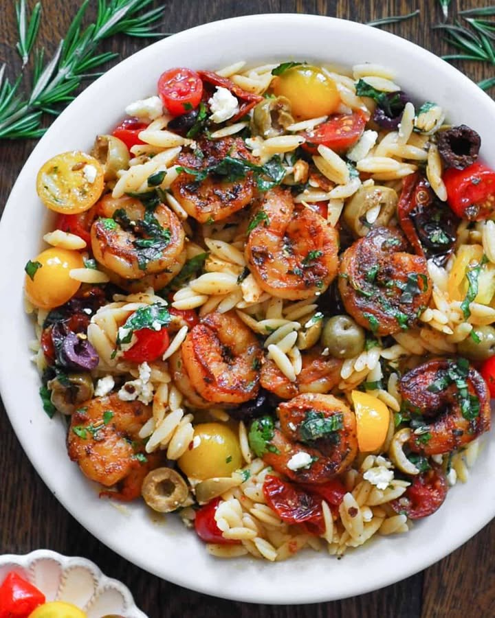 Greek Shrimp with Orzo and Feta Recipe