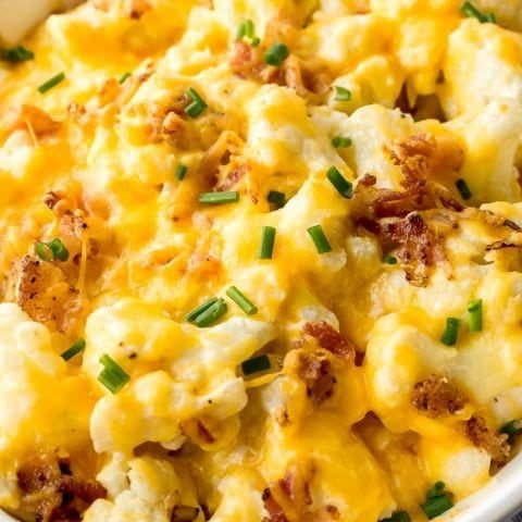 Keto Loaded Cauliflower Casserole Recipe