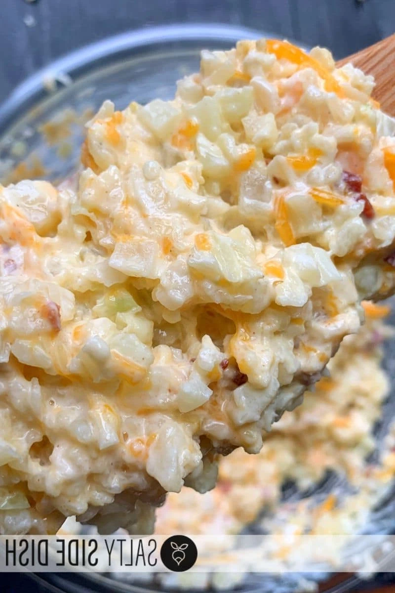 Loaded Rice Cauliflower or Loaded Riced Cauliflower | Keto Friendly Low Carb Side Dish finished