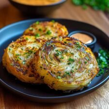 Oven Roasted Garlic Cabbage Steaks Recipe