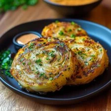 Oven Roasted Garlic Cabbage Steaks finished