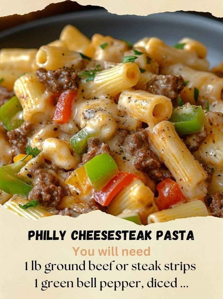 Philly Cheesesteak Pasta Recipe