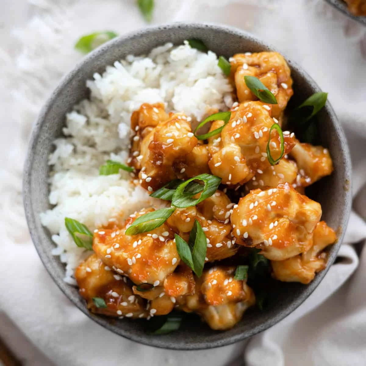 Sticky Sesame Cauliflower finished