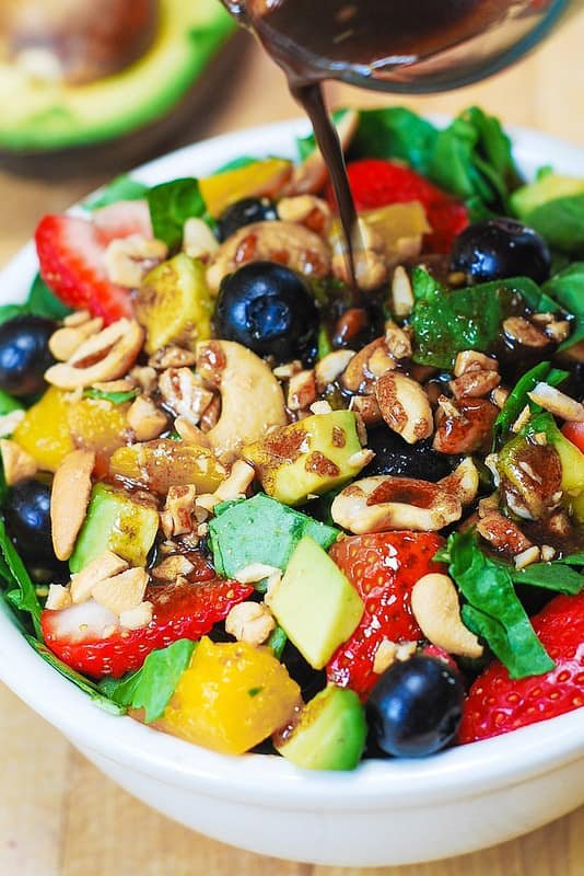 Strawberry Spinach Salad with Mango and Avocado Recipe