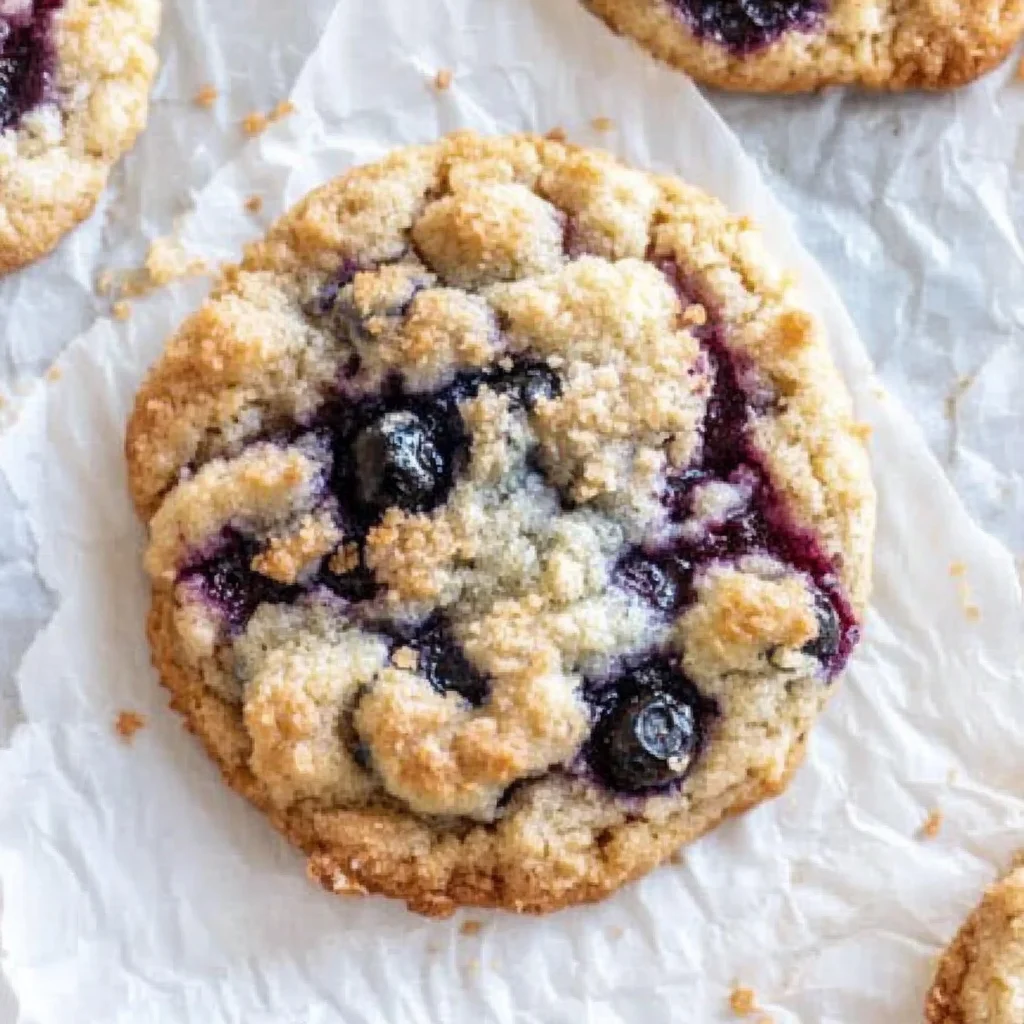 Recipe Title: Blueberry Muffin Cookies or All your favorite flavors of a blueberry muffin in decadent streusel topped blueberry cookie. You NEED these blueberry muffin cookies. step by step
