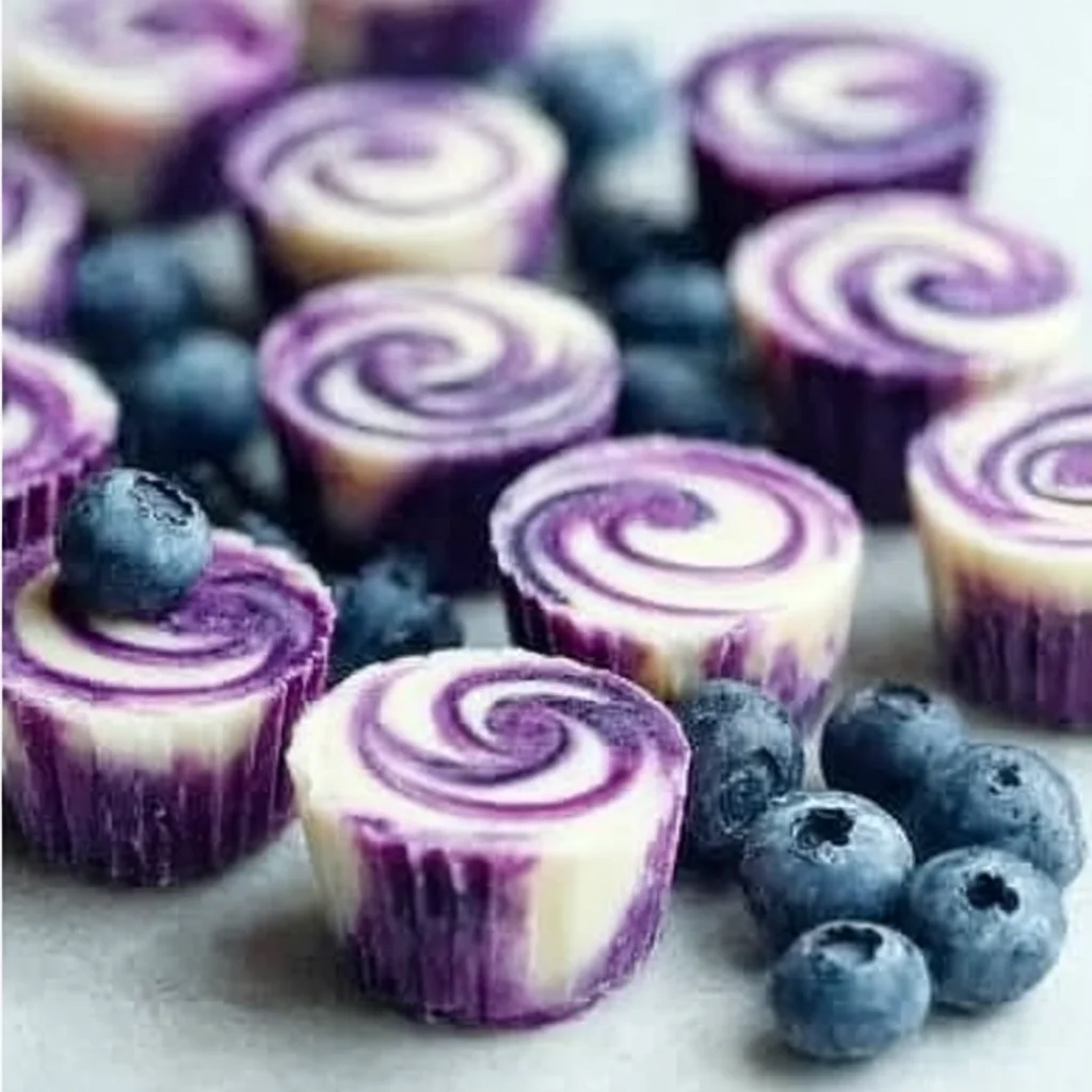 Recipe Title: Blueberry Swirl Yogurt Bites – Healthy Frozen Snack step by step