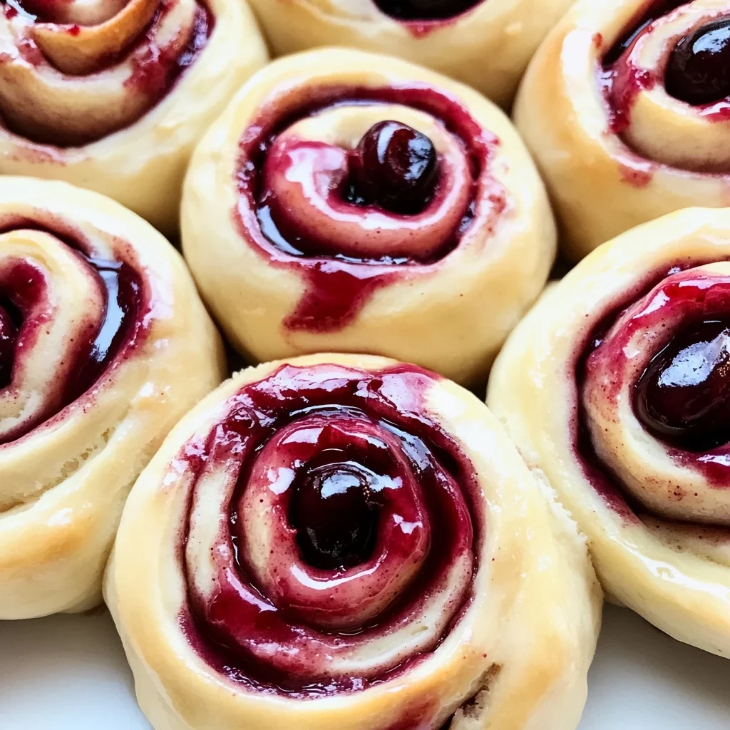 Cherry Cinnamon Rolls with Homemade Filling - Made in Motherhood image-3