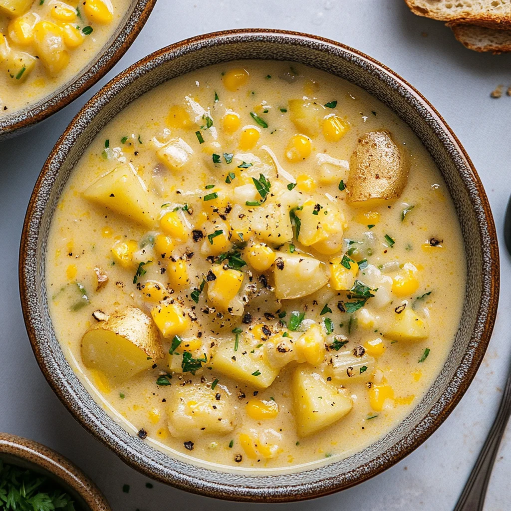 Corn & Potato Chowder step by step