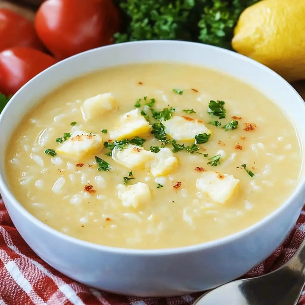 Brighten Your Day with Creamy Lemon Rice Soup step by step
