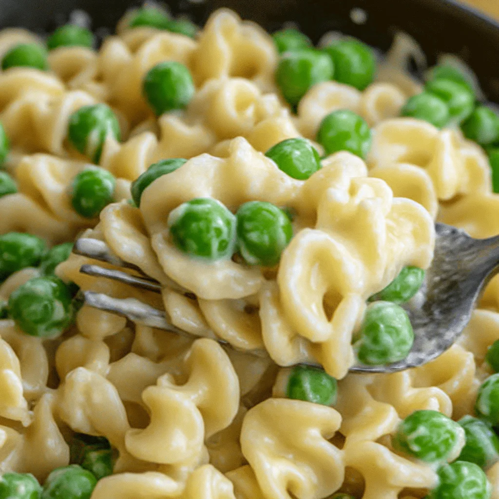 Creamy Peas and Noodles step by step