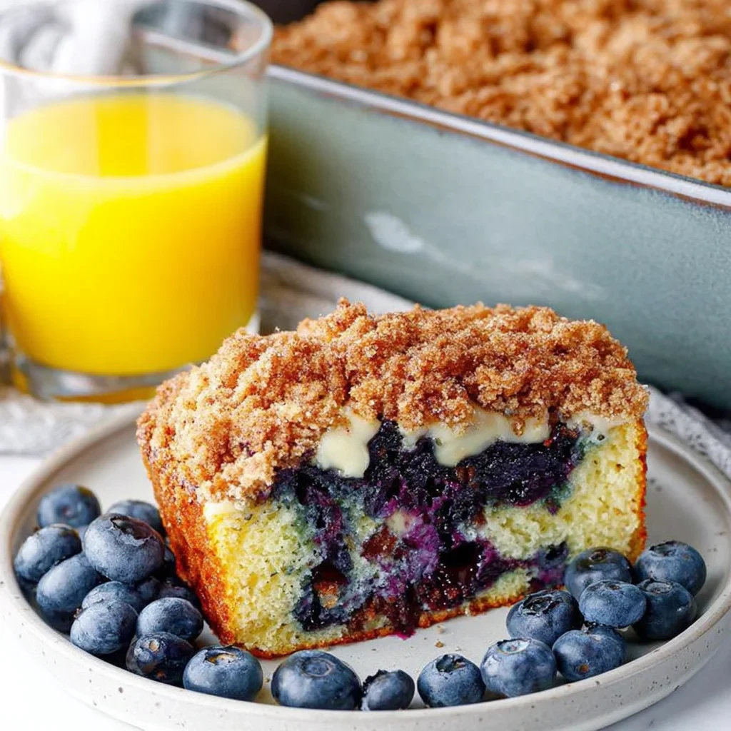 Easy Easter Brunch - Blueberry Muffin Streusel Cake image-3