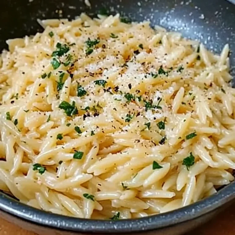 Garlic Parmesan Orzo Pasta Recipe Easy