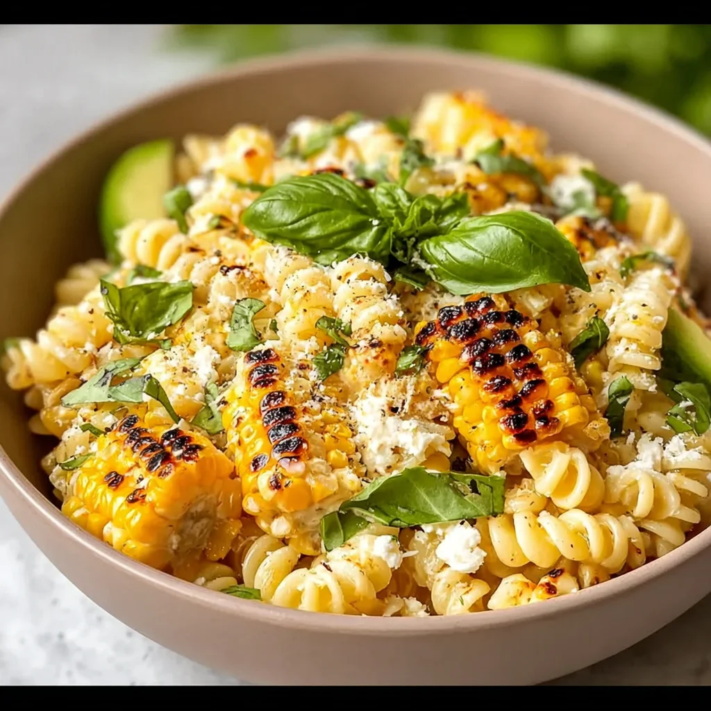 Healthy Street Corn Pasta Salad step by step