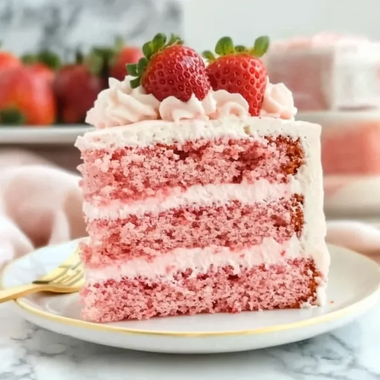 Strawberry Cake with Strawberry Frosting Recipe