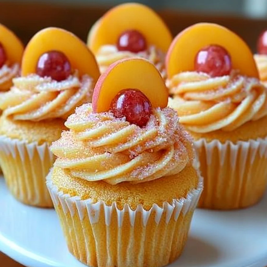 Peach Bellini Cupcakes step by step