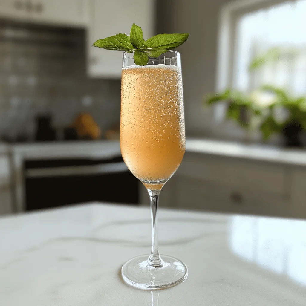 Peach Bellini Mocktail Recipe step by step