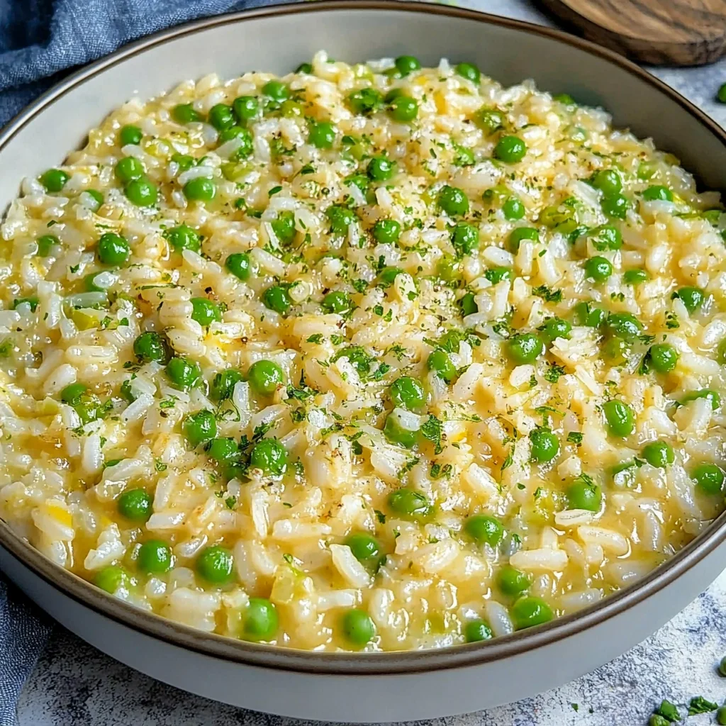Recipe Title: Risi e Bisi (Italian Rice and Peas) – Skinny Spatula step by step
