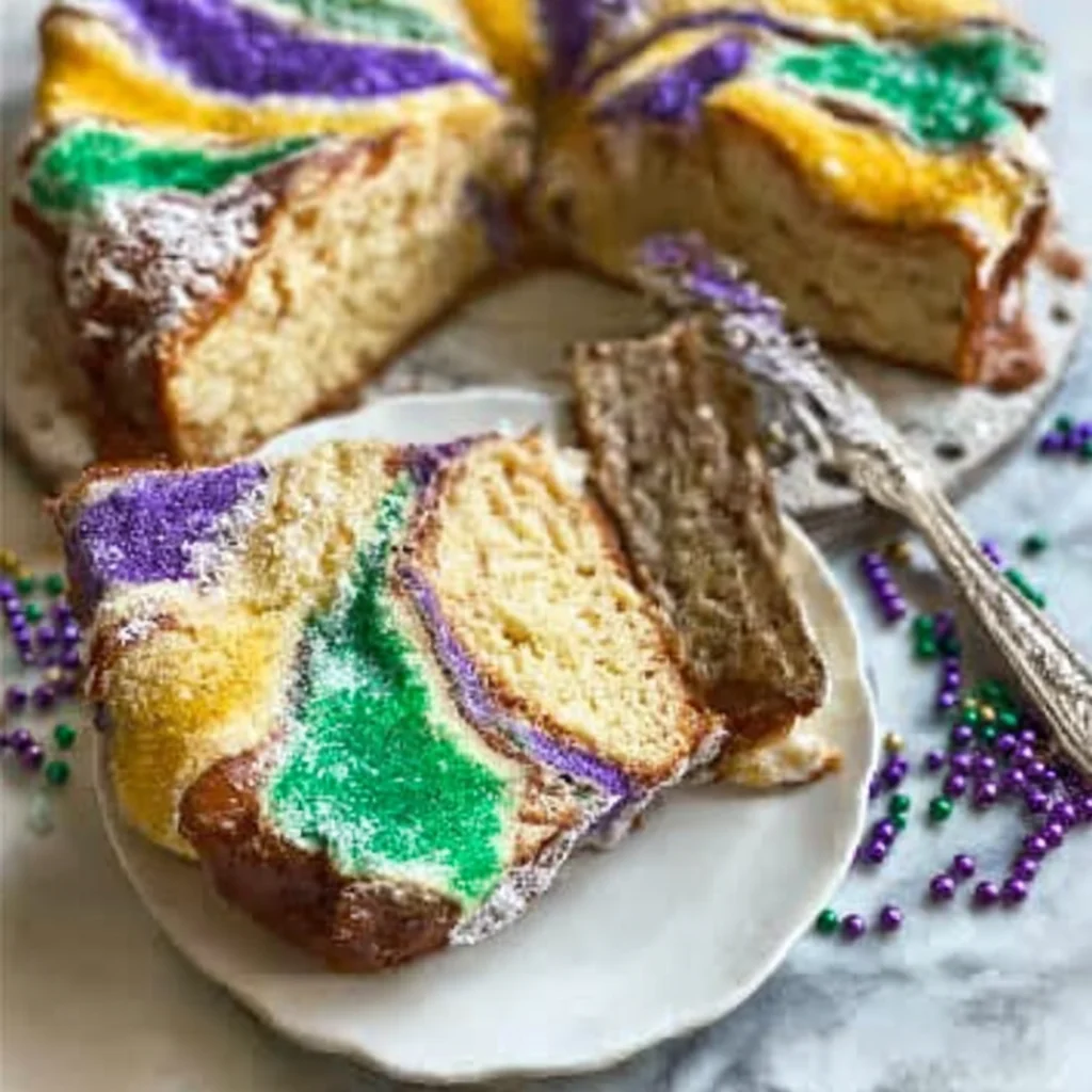 Soft & Fluffy Mardi Gras King Cake - Murmurs of Ricotta or The softest and most flavorful king cake recipe step by step