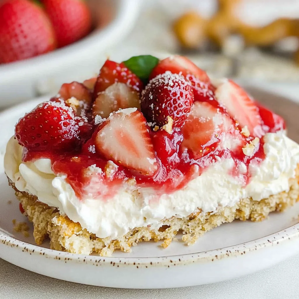 Strawberry Pretzel Salad step by step