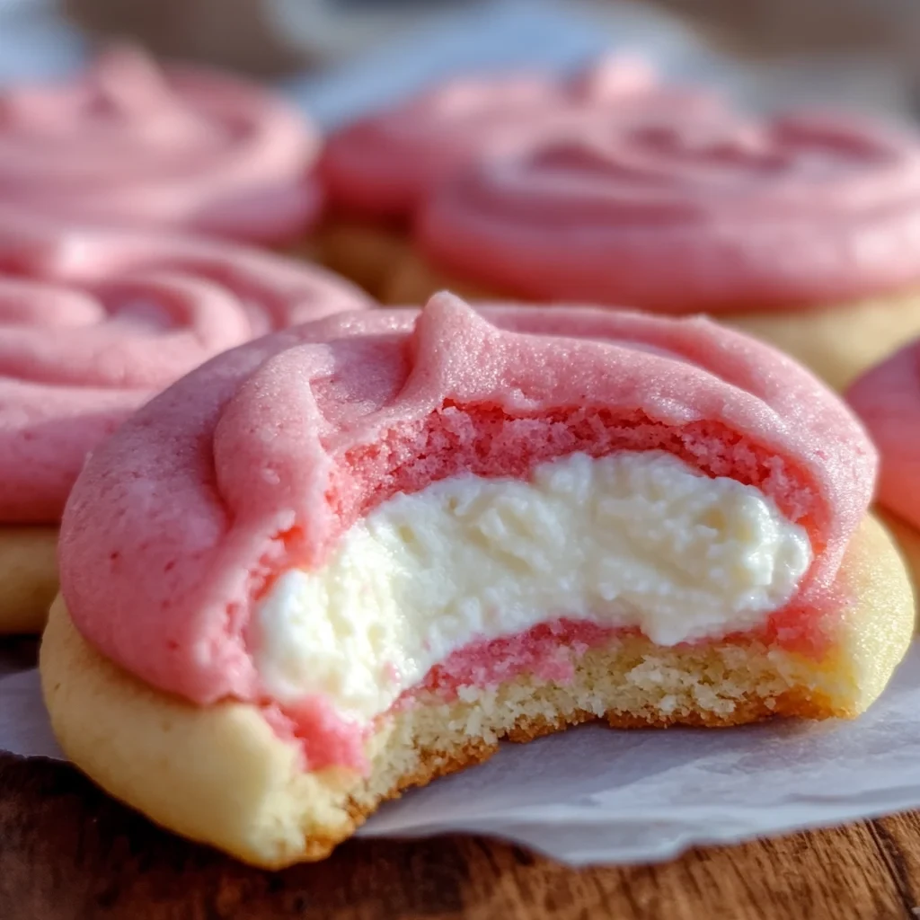 Valentines Day Dessert Ideas | Pink Strawberry Cheesecake Cookies image-3