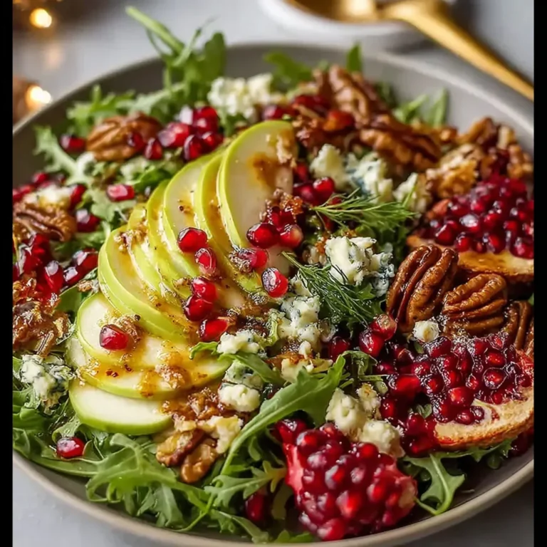 Pomegranate Christmas Salad with Honey Mustard Dressing Recipe