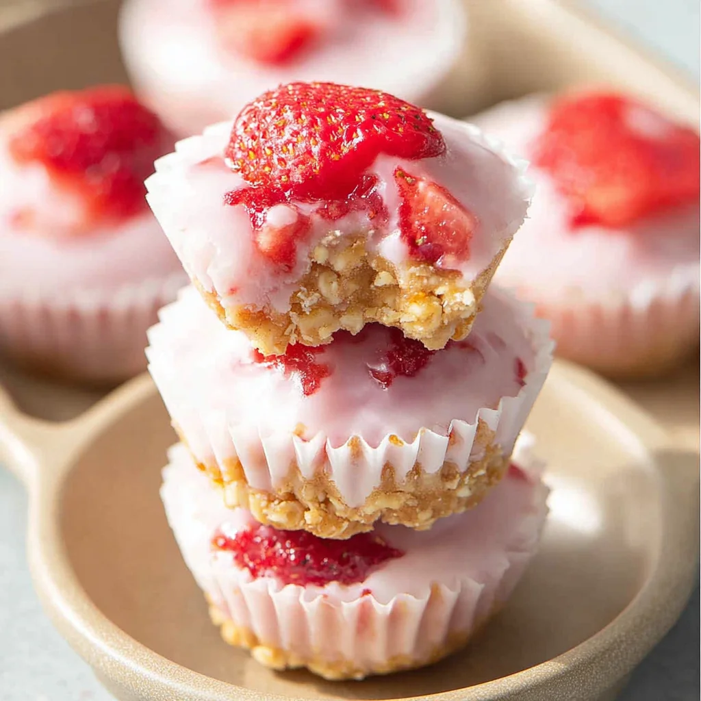 3 Ingredient Strawberry Yogurt Bites step by step