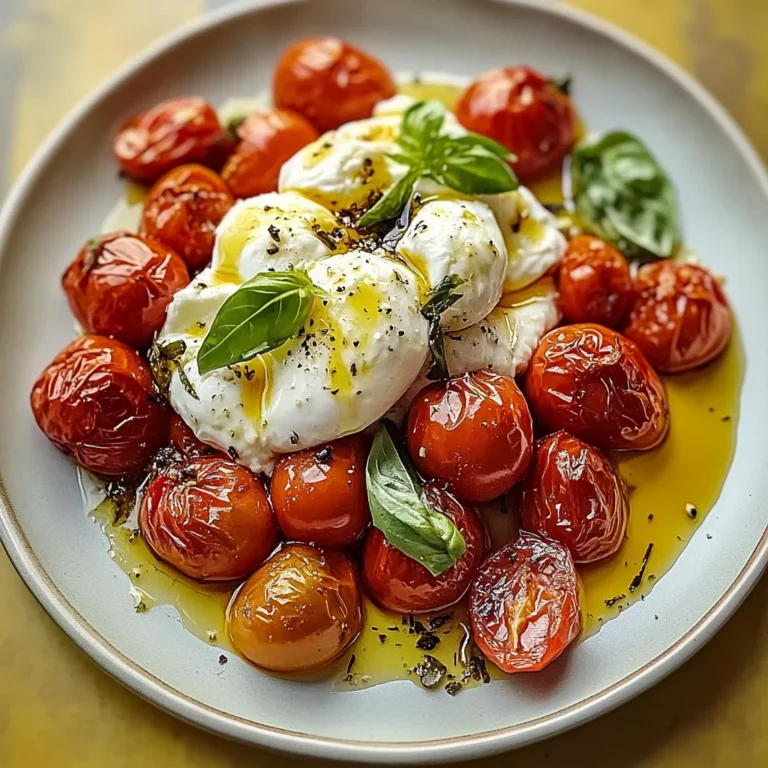 Juicy Roasted Tomatoes with Burrata Recipe