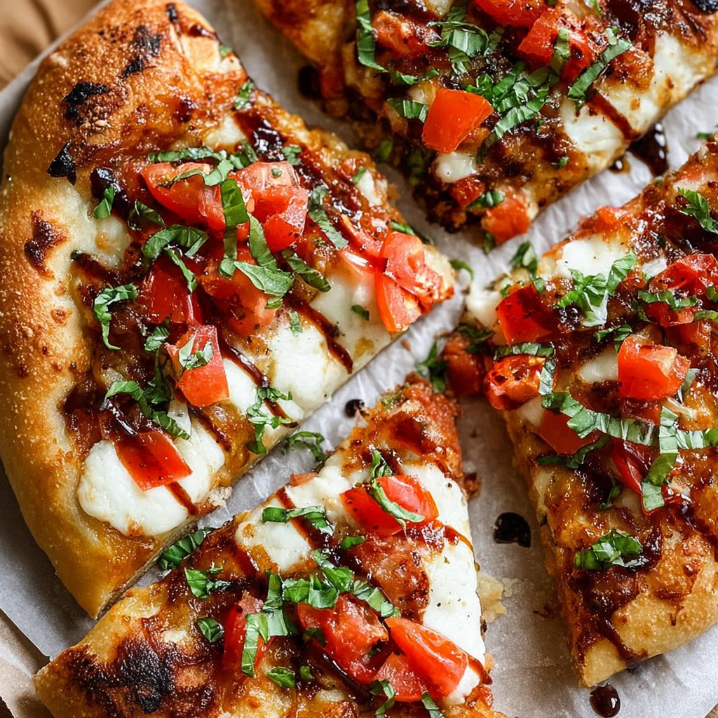 Recipe Title: Bruschetta Pizza or The ultimate 6-ingredient Bruschetta Pizza to elevate homemade pizza night. Made with simple, fresh ingredients, and sure to become a family favorite. step by step