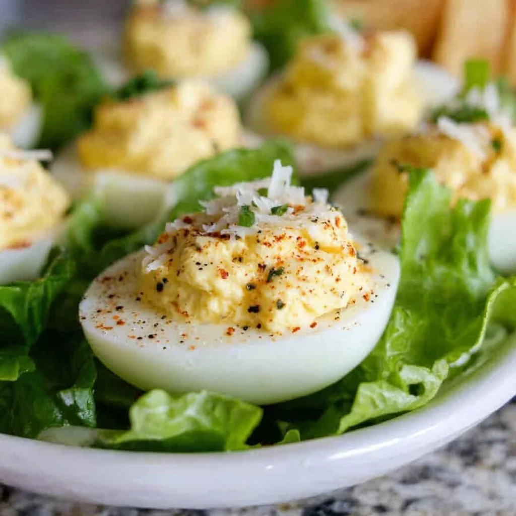 Caesar Deviled Eggs step by step