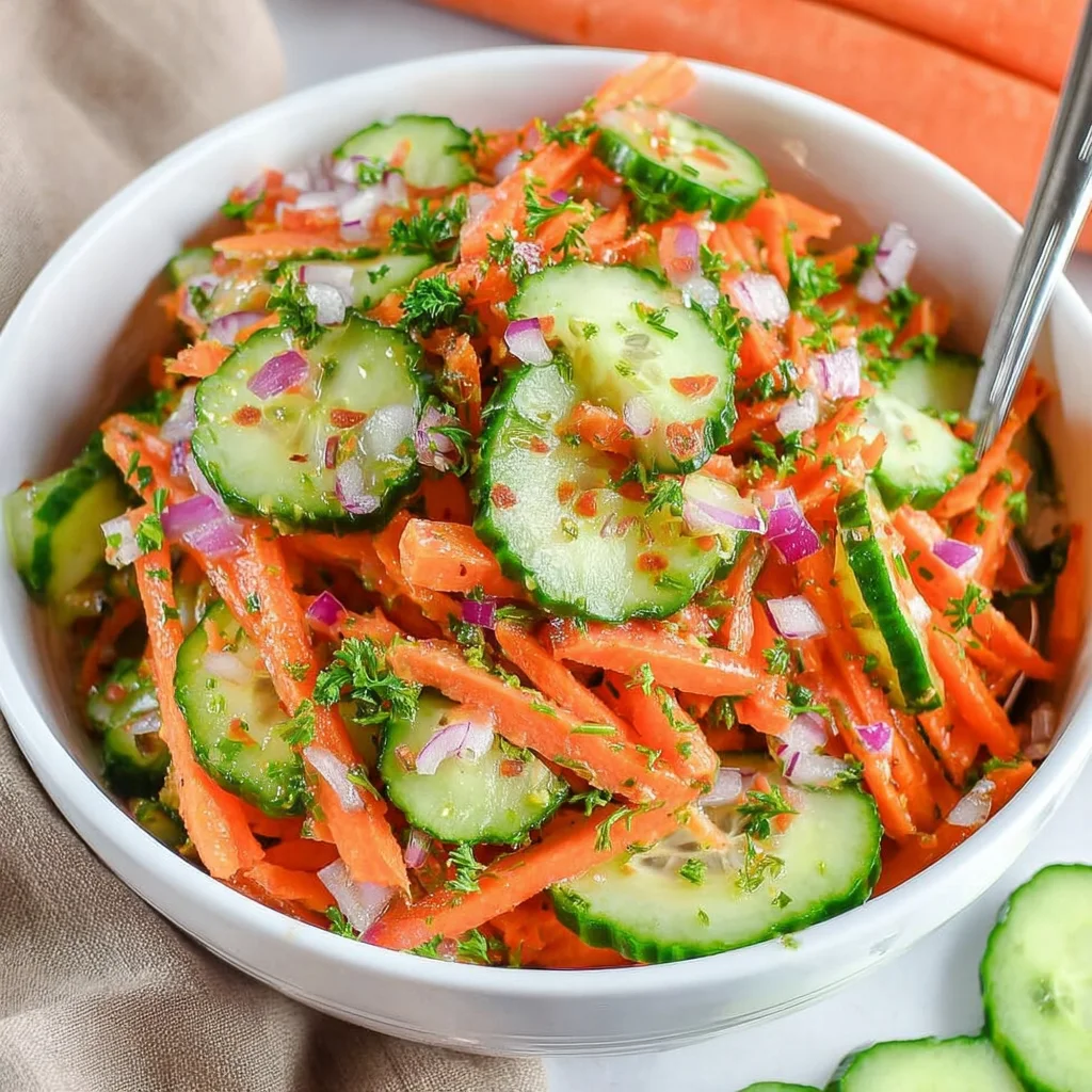 Carrot Cucumber Salad step by step