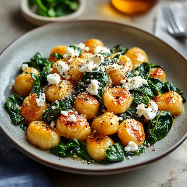 Crispy Gnocchi With Spinach And Feta Recipe