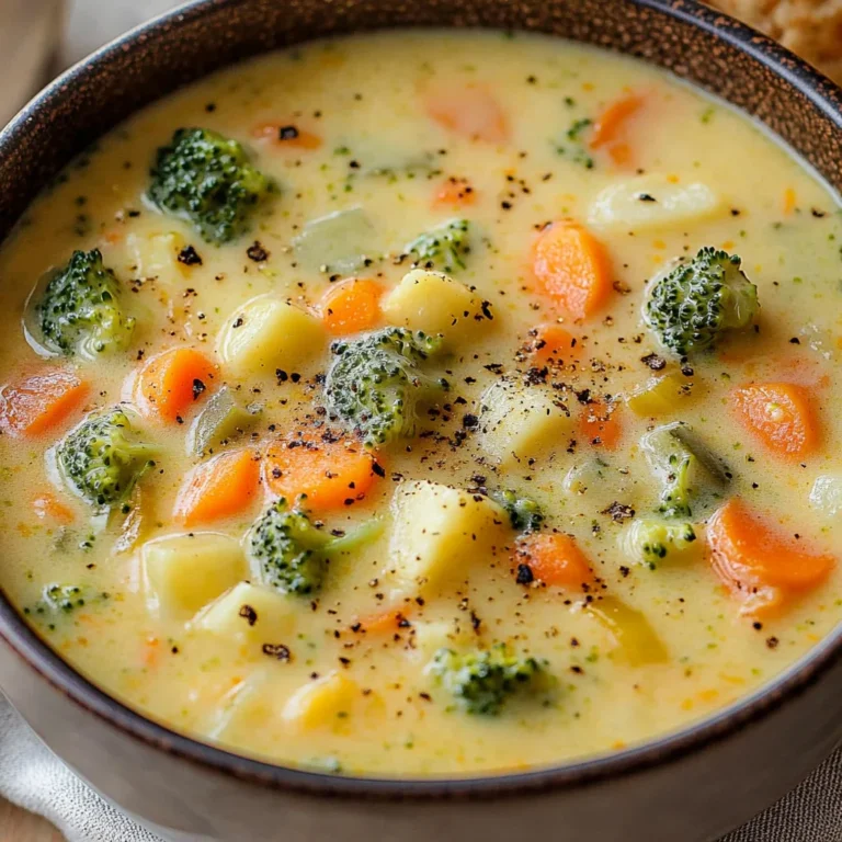 Creamy Vegetable Cheddar Soup Recipe