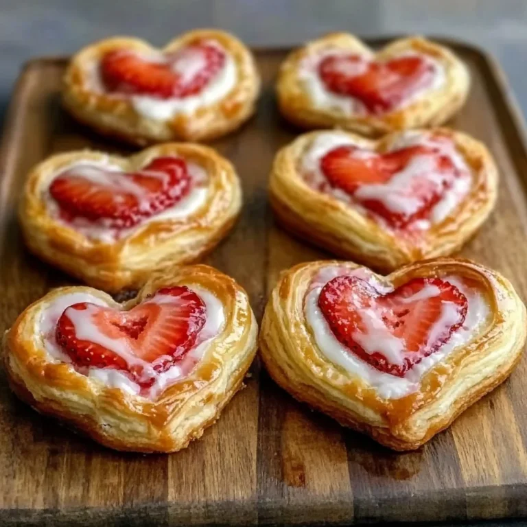 Strawberry Cream Cheese Heart Danishes Recipe