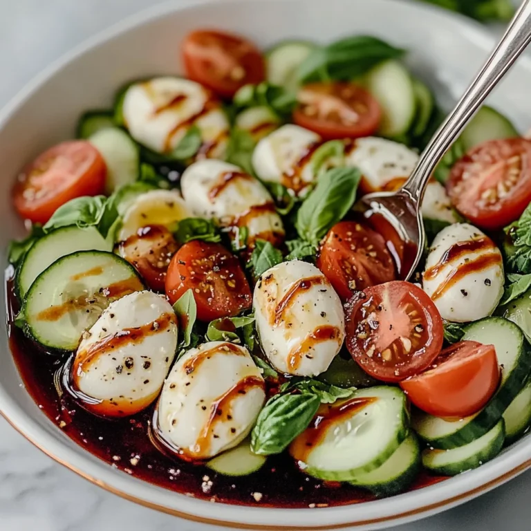 Fresh Cucumber Caprese Salad Recipe