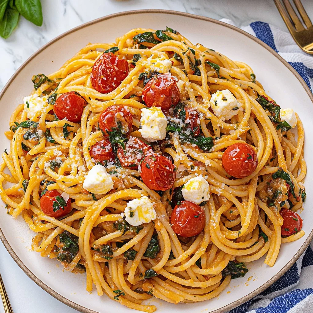 Easy Greek Spaghetti step by step