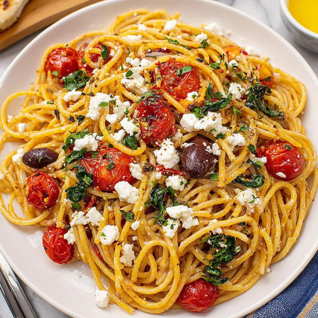 Easy Greek Spaghetti step by step