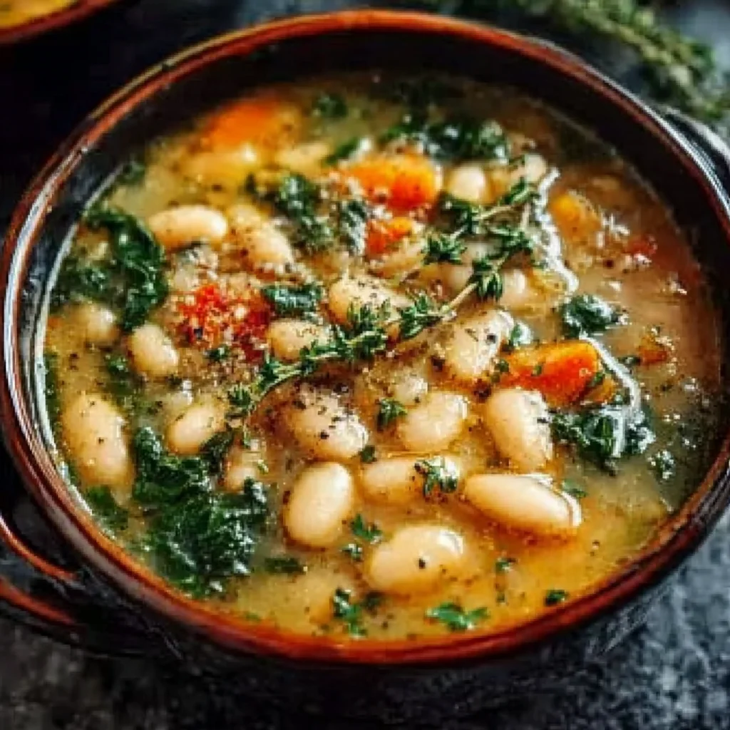 Easy Tuscan White Bean Soup Recipe step by step