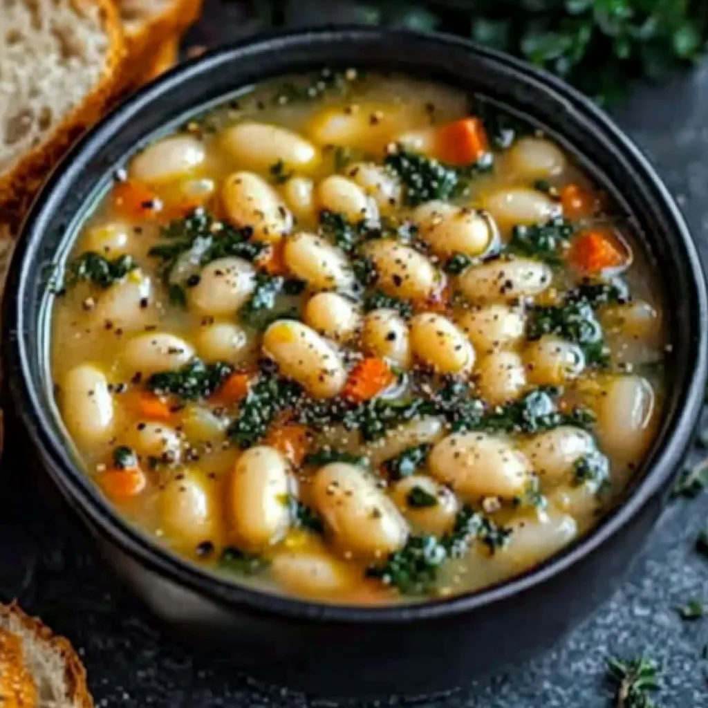 Easy Tuscan White Bean Soup Recipe step by step