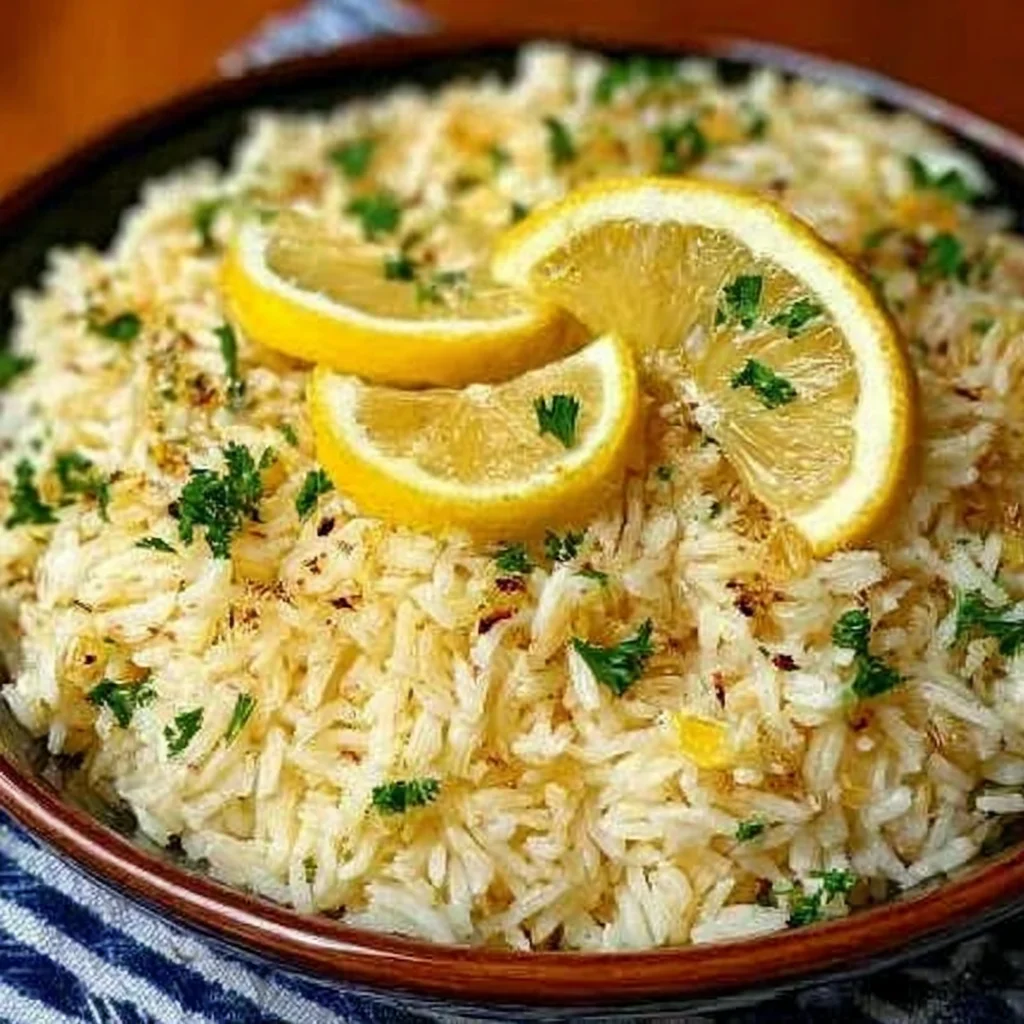 Flavorful Greek Lemon Rice step by step