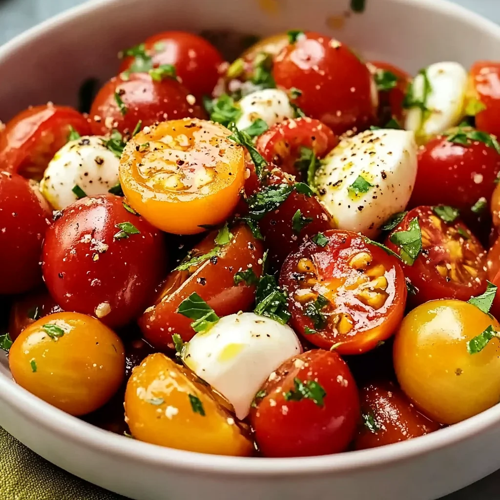 Flavorful Tomato Mozzarella Salad step by step