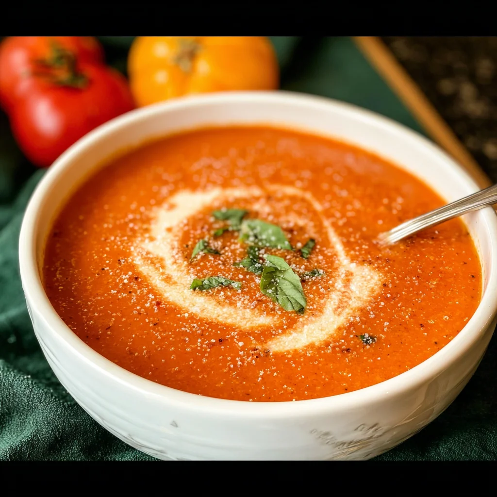 Fresh Roasted Tomato Soup from Scratch step by step