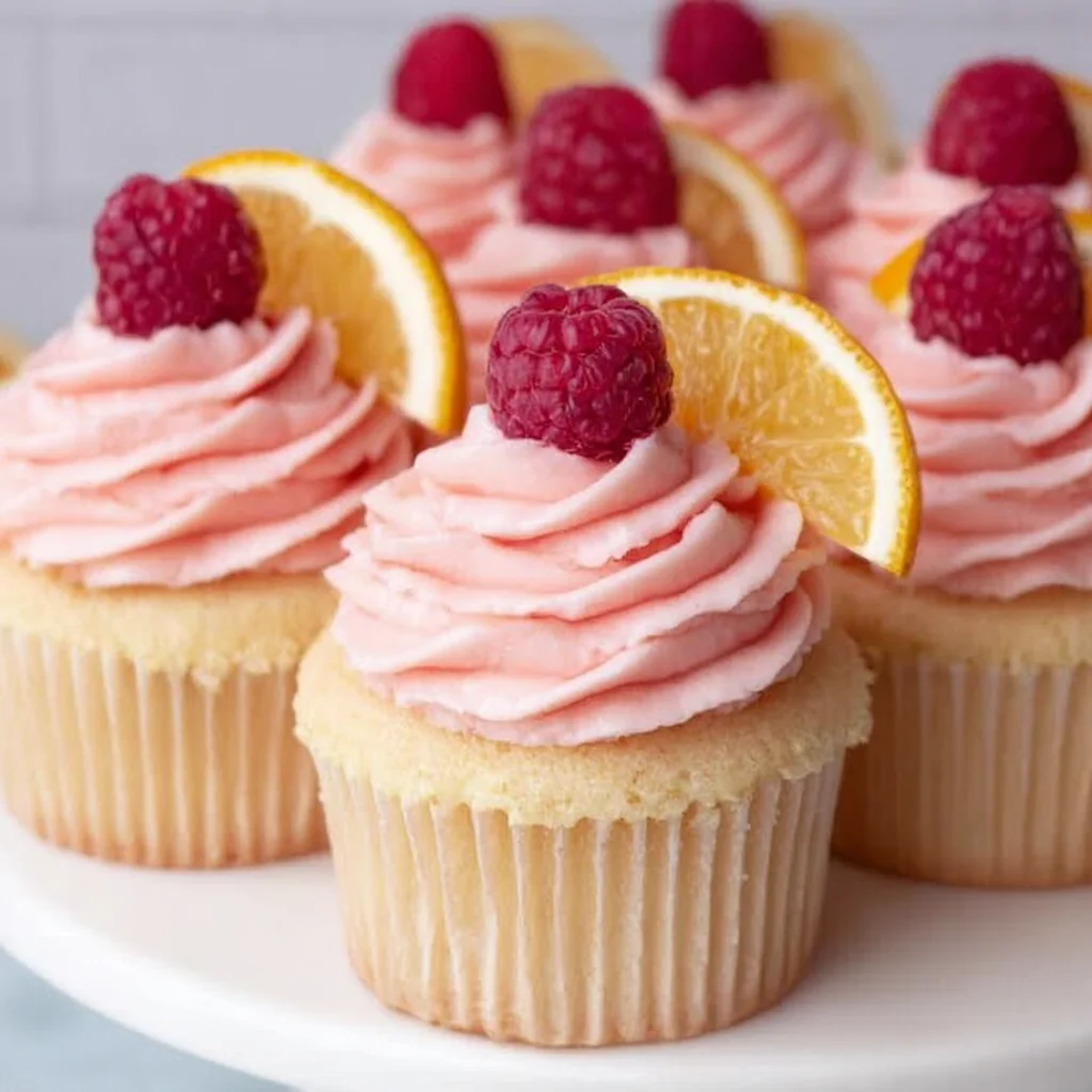Lemon Cupcakes with Raspberry Buttercream Frosting step by step