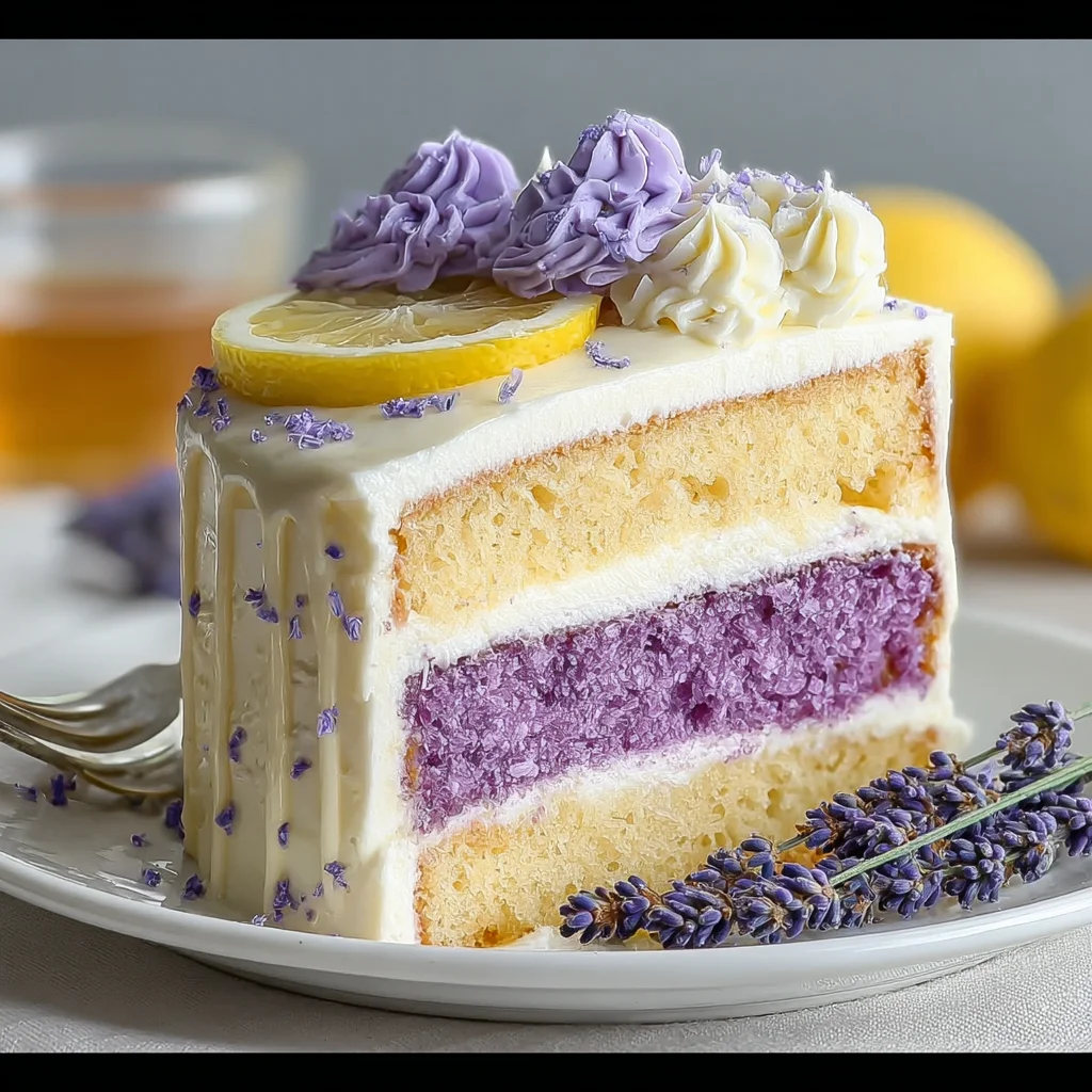 Lemon Lavender Cake step by step